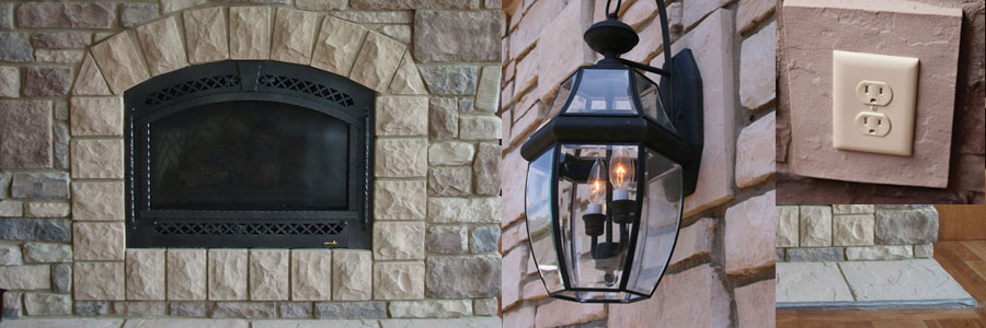 Natural Stone Veneer accessories including Keystones, Trimstones, Quoins and Sills